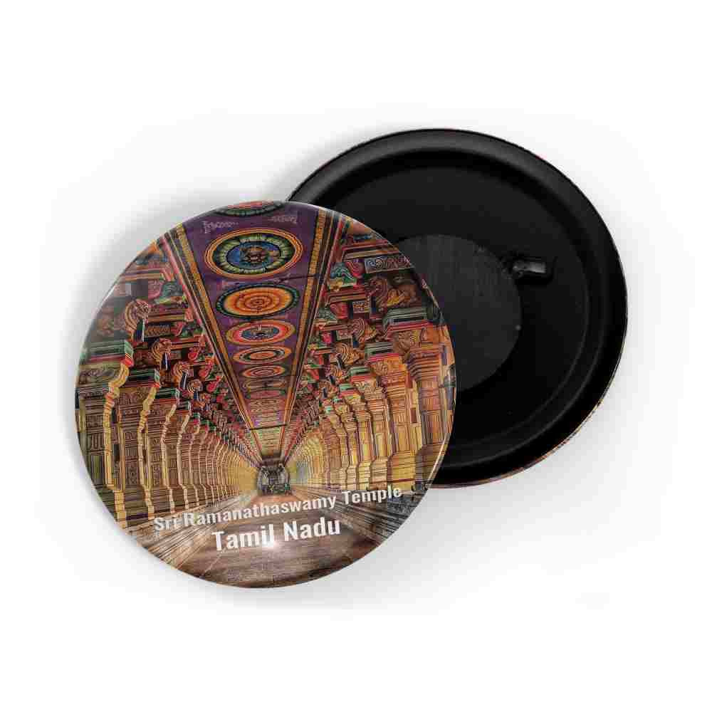 dhcrafts Fridge Magnet Multicolor Sri Ramanathaswamy Temple Tamil nadu Tourist Place Glossy Finish Design Pack of 1 (58mm)